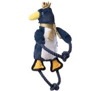 House Of Paws - Jouet en corde pour chiens, pingouin, design de Noël BZ4867 (taille unique) (Bleu roi/or)