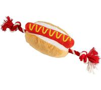 House Of Paws - Peluche Hot Dog BZ5843 (Taille unique) (Sable/Rouge)