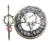 House Of Scotland Broche celtique écossaise en métal finition antique Burscheid 10,2 cm, Métal, Inconnu