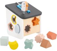 House of Sweet Cocoon Bird Shapes-8 Pieces to Recess-Learning Game-Learning Shapes and Colours-FSC Wooden Toy-From 18 Months,J04062