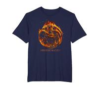 House of The Dragon Burning Targaryen Sigil T-Shirt, Homme Grandes Tailles, Bleu Marine, 5X Tall