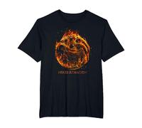 House of The Dragon Burning Targaryen Sigil T-Shirt, Homme Grandes Tailles, Noir, 3X Tall