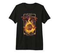 House of The Dragon Fire Will Reign Egg and Dragons T-Shirt Haut de Gamme