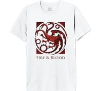 House Of the Dragon MEHOFTDTS011 T-Shirt, Blanc, 3XL Homme
