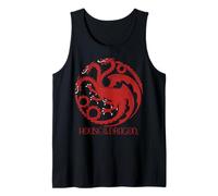 House of The Dragon Red Three Headed Dragon Emblem Débardeur