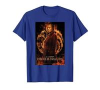 House of The Dragon Rhaenyras Poster T-Shirt, Homme, Bleu Royal, M