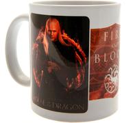 House Of The Dragon - Tasse à café "Fire And Blood" TA10182 (Taille unique) (Blanc/Rouge/Noir)