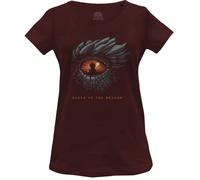 House Of the Dragon « The Eye of The Dragon » T-Shirt Femme WOHOFTDTS002, Burgundy, Taille XXL