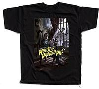 House on Haunted Hill Movie Black T Shirt All Vincent Price Black Manches Courtes(3X-Large)