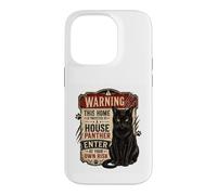 House Panther m'a entraîné Un Patron de Chats Noirs au Design Amusant Coque pour iPhone 14 Pro