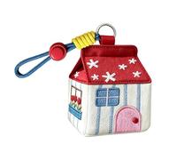 House Shape Earphone Case, Keychain Storage Organizer Box, Earbuds Carrier with Shock Resistant Build, Compact Portable Storage Unit, Gadget Case with Modern Design, Travel Accessory for Daily Carry