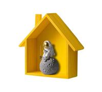 House Shaped Shelf - 1x House-Shaped Wall Display Case | Wall Mounted Wooden Display Shelves | Cute Small Nursery Decorative Shelf Decor, House Frame Floating Shelves For Storage & Organisation