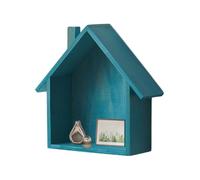 House Shaped Shelf - House-Shaped Wall Display Case | 1 x Wall Mounted Wooden Display Shelves | Jolie petite Nursery Décorative Shelf Decor, House Frame Floating Shelves for Storage & Organisation