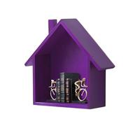 House Shaped Shelf - House-Shaped Wall Display Case | Wall Mounted Wooden Display Shelves | Cute Small Nursery Decorative Shelf Decor, House Frame Floating Shelves For Storage & Organisation