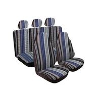 House Siège Voiture Housses De Siège Baquet Universelles À Dossier Haut, Ensemble Complet avec Coussin De Ceinture De Sécurité Et Protection De Volant(AD031 8pieces)