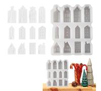 House Silicone Mold - Tiny House Candle Molds, 12-Cavity Reusable Silicone Mould | Easy to Use Crafting Delight Plaster Cement Resin Craft Tool For Home Decor Candle Making Projects Creative Handmade