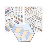 House Stickers, Miniature Scene Stickers, Cute Cartoon Sticker Scenes, Stacking Scene Stickers, Scrapbook Stickers, Make Your Own Room Scenes Craft