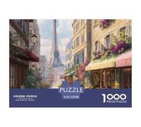 House Stress Relief Jigsaw Charming Street View Town Puzzle 1000 Pieces, Educational for Kids and Adults, Brain Stimulation Indoor Activity 52x38cm/1000pcs