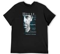House TV Show Dr. Quotes Mens T-Shirt Fashion Casual Unisex Tee Black XXL
