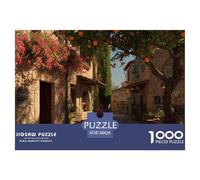 House Universal 1000 Pieces Jigsaw Charming Street View Town Puzzle, Brain Teaser for Children and Adults, Fun Indoor Family Game 38x26cm/1000pcs