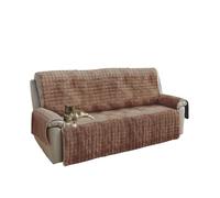 HouseCharm Housse De Fauteuil Relax Extensible 1/2/3 Places, Fauteuil Inclinable Doux Protecteur Canapé Antidérapant pour Animaux De Compagnie, Protege De Meubles pour Canapé (Café,3 Place)
