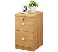 Household Bedside Locker with Lock Storage Box Corridor Side Table Bedroom Storage Box (Color : Red Walnut Size : 30X39X50cm) (Wood Color 20X39X50cm)