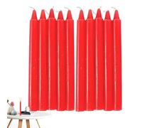 Household Candles - (300g), Unscented White Red Disaster Relief Lighting, Wedding Blessing Votive, Ritual Sacrifice Taper | Pack Of 10 Lighting & Funeral Scenario