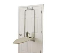 Household Essentials 144222-1 Over The Door Ironing Board with Iron Holder, Natural Cotton Cover