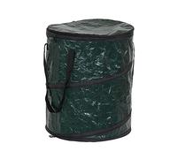 Household Essentials 2032-1 Pop Can and Leaf Bag with Zipper Lid | Portable Yard Waste and Bin | 45 L Green
