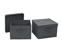 Household Essentials Boîte de rangement carrée en tissu, latte, 38,1 x 38,1 cm (l x P)