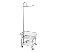 Household Essentials Commercial Rolling Laundry Butler, Chrome Finish