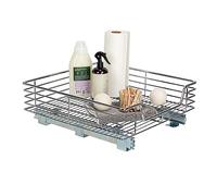 Household Essentials Extra-Deep Sliding Cabinet Organizer, Chrome, 20-inch