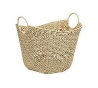 Household Essentials Poignées en corde de papier crème, panier de rangement tissé naturel