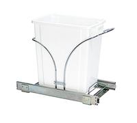 Household Essentials Under Cabinet Single Sliding Trash Can Caddy, 5-Gallon, Chrome, 5 Gallon