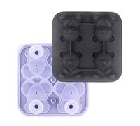 Household Ice Making Molds - 4compartment Silicone Ice Molds | Cube Icê Mold | Grid Bear-Shape Icê Trays for Cocktails | Household Maker Easy to Demould Round Mold for Freezer Bars Food Kitchen