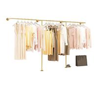 Household Retail Store Wall Ceiling Mounted Clothes Garment Rack,Creative Golden Boutique Clothing Store Clothes Display Rack,Multi-Purpose Clothing Hanging Rod for Closet Storage/25 (450cm)