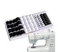 Household Sewing Machine Thread Set - 60Pcs Black, White & Color Spools
