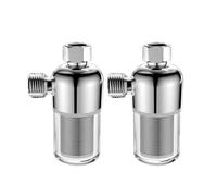 Household Water Heater Pre-filter Gas Electric Water heater Water Inlet Tap Water Scale Prevention Water Purification Filter(Silver-2pcs)
