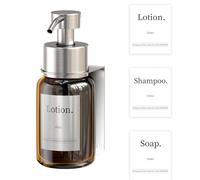 HOUSEHOLD WORLD Distributeur de savon,Distributeur de savon en verre,Distributeur de savon mural,Ensemble de distributeur de savon pour salle de bain douche,Distributeur compact design 250ML