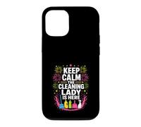 Housekeeping Keep Calm La Femme de ménage est là Coque pour iPhone 12/12 Pro