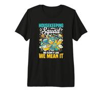 Housekeeping Squad Funny House Cleaner Appreciation T-Shirt Haut de Gamme