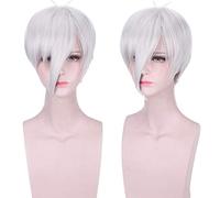 Houseki no Kuni terre de l'antarcticite brillante Cosplay 30 cm perruque courte fête d'halloween cheveux synthétiques + bonnet de perruque gratuit