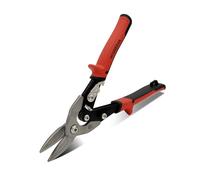 HOUSERAN Cisaille à Tôle 25 cm Droite, Cisaille Métal Professionnelle en Acier CR-MO avec Double Levier, Graduations et Verrouillage - Pour Tôle Acier, Zinc, Plastique