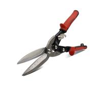 HOUSERAN Cisaille à Tôle 30 cm Droite, Cisaille Métal Professionnelle en Acier CR-MO avec Double Levier, Graduations et Verrouillage - Pour Tôle Acier, Zinc, Plastique