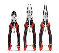 HOUSERAN Jeu de 3 Pinces, Universelle, Coupante et Bec Long