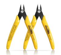 HOUSERAN Lot de 2 pinces coupantes affleurantes de 12,7 cm avec ressort, pince coupante latérale, mini coupe-fil pour la fabrication de bijoux, modèles en plastique, attaches zippées, appareils