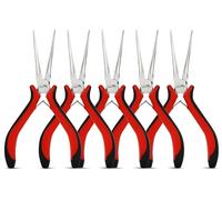 HOUSERAN Set de 5 Mini-Pinces à Bec Long 5,5" à Ressort Bijoux Précision