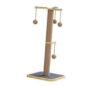 HouseVibe Arbre à chat avec boules suspendues en sisal robuste avec base stable pour petits chats, 33 x 33 x 75 cm