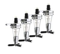 HouseVibe Distributeur de Liqueur Mural Rotatif pour 4 Bouteilles de Vin, Bière et Alcool avec Tige Télescopique, Cadre Aluminium