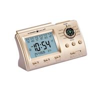 HouseVibe Horloge de prière islamique Azan avec écran LCD numérique multifonction avec direction de la Qibla et montre Athan musulmane calendrier grégorien 15,5 x 9,4 cm - Doré